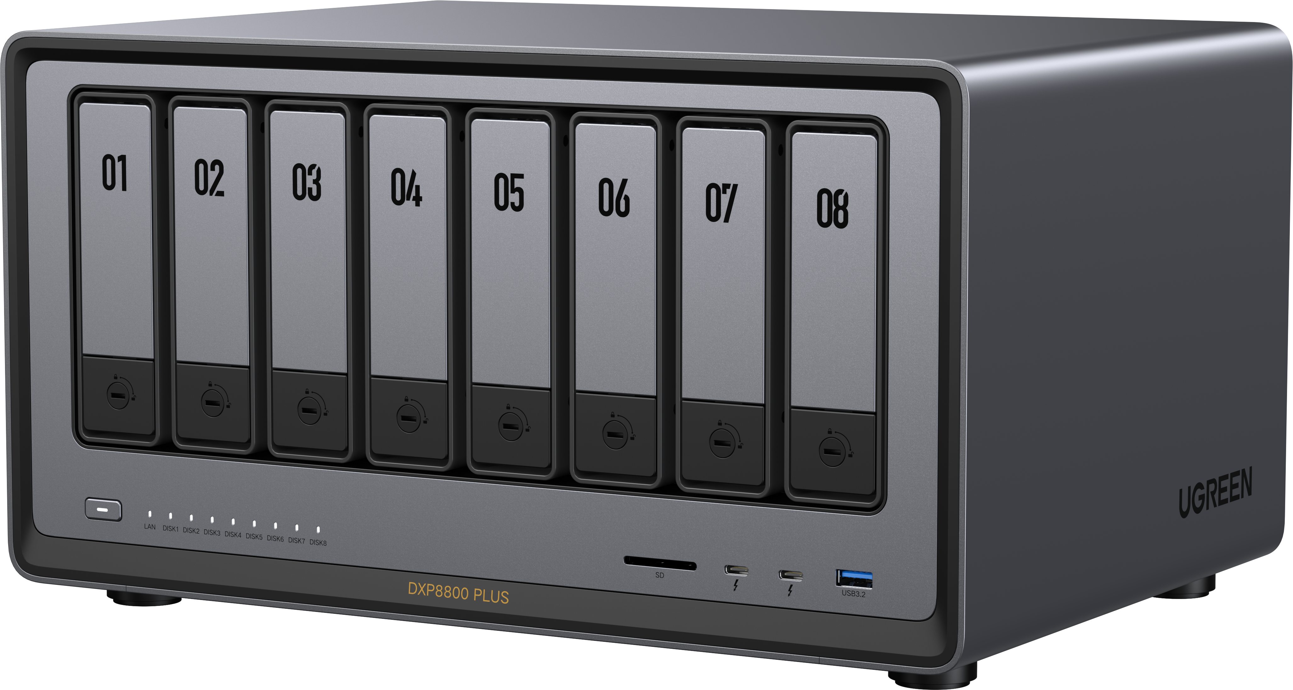 8-Bay Diskless i5-1235U 8GB DDR5 RAM 128GB System Drive, 10GbE*2 HDMI ...